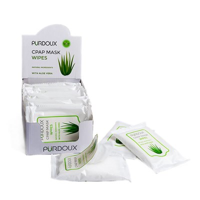 Purdoux - CPAP Mask Wipes - Reisverpakking - Aloe Vera (12 pakjes)