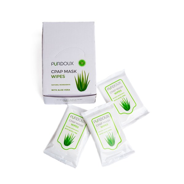 Purdoux - CPAP Mask Wipes - Reisverpakking - Aloe Vera (12 pakjes)